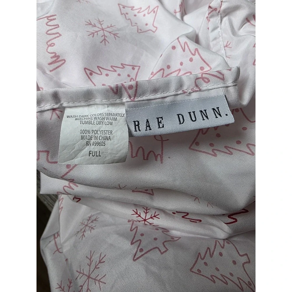 Rae Dunn MERRY Christmas Tree Holiday 4-Piece Sheet Set Full Size